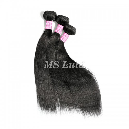 #1 Jet Black Natural Straight Human Hair Bundles(Can't Take Dye) | Human Hair Wig | Lace Front
